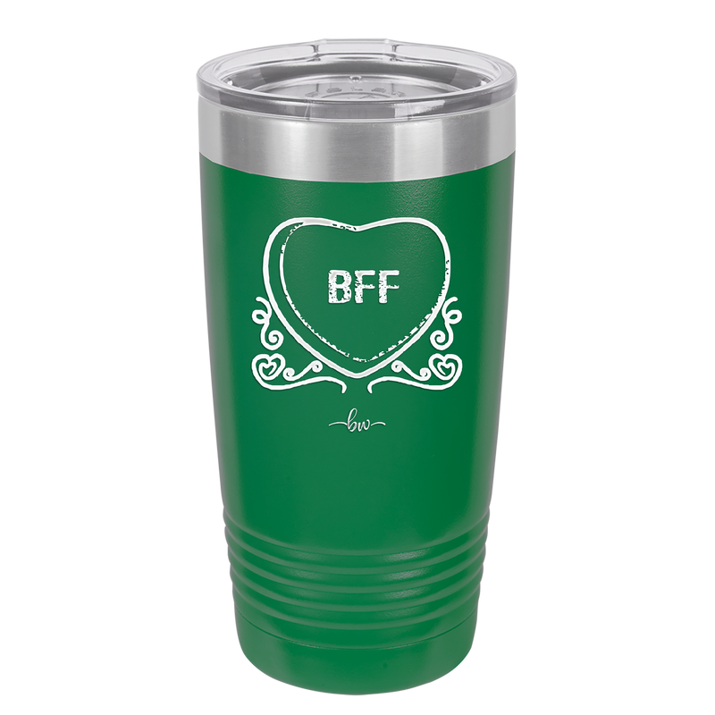 Candy Heart BFF - Laser Engraved Stainless Steel Drinkware - 1770 -