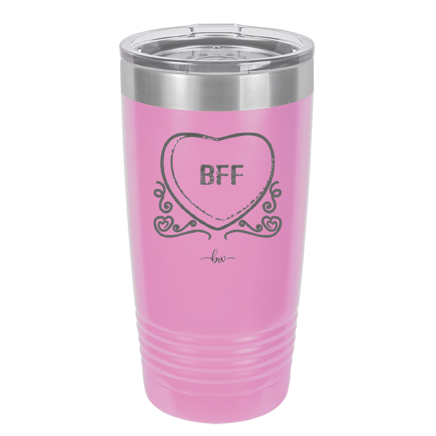 Candy Heart BFF - Laser Engraved Stainless Steel Drinkware - 1770 -