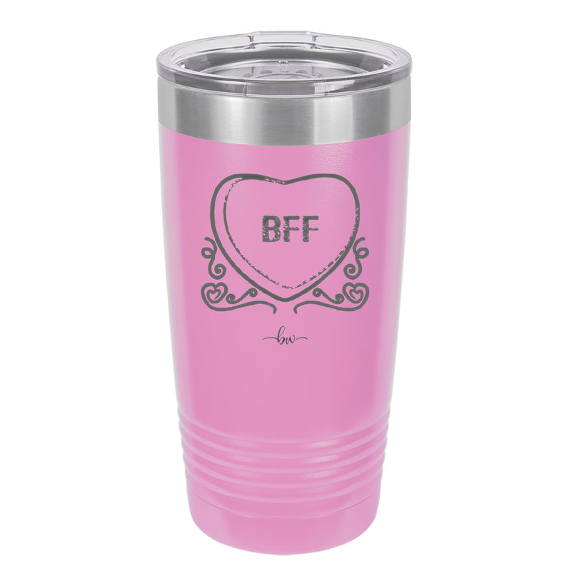 Candy Heart BFF - Laser Engraved Stainless Steel Drinkware - 1770 -