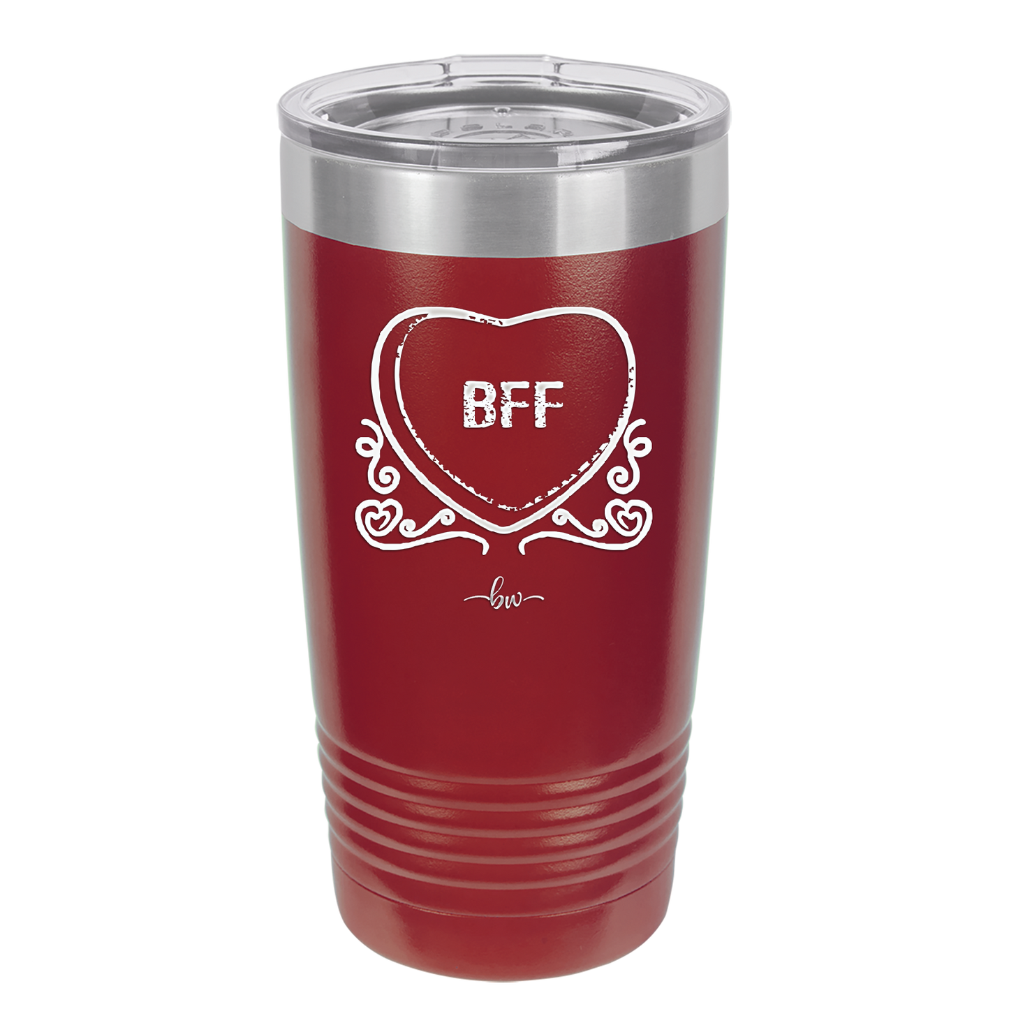 Candy Heart BFF - Laser Engraved Stainless Steel Drinkware - 1770 -