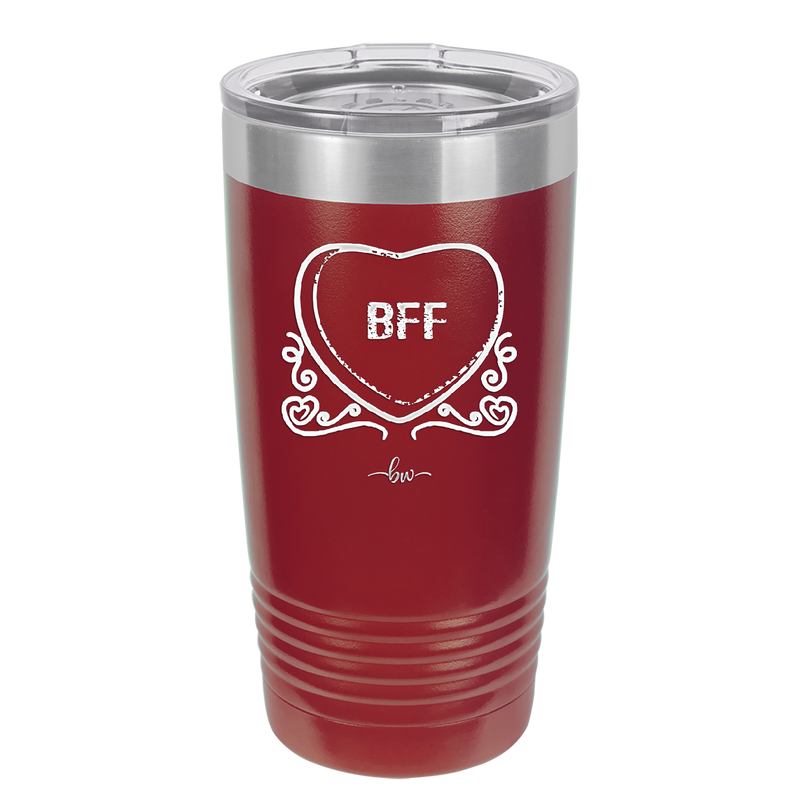 Candy Heart BFF - Laser Engraved Stainless Steel Drinkware - 1770 -