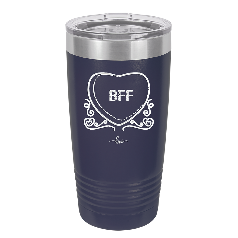 Candy Heart BFF - Laser Engraved Stainless Steel Drinkware - 1770 -