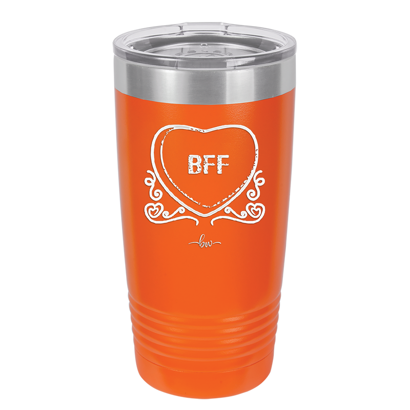 Candy Heart BFF - Laser Engraved Stainless Steel Drinkware - 1770 -