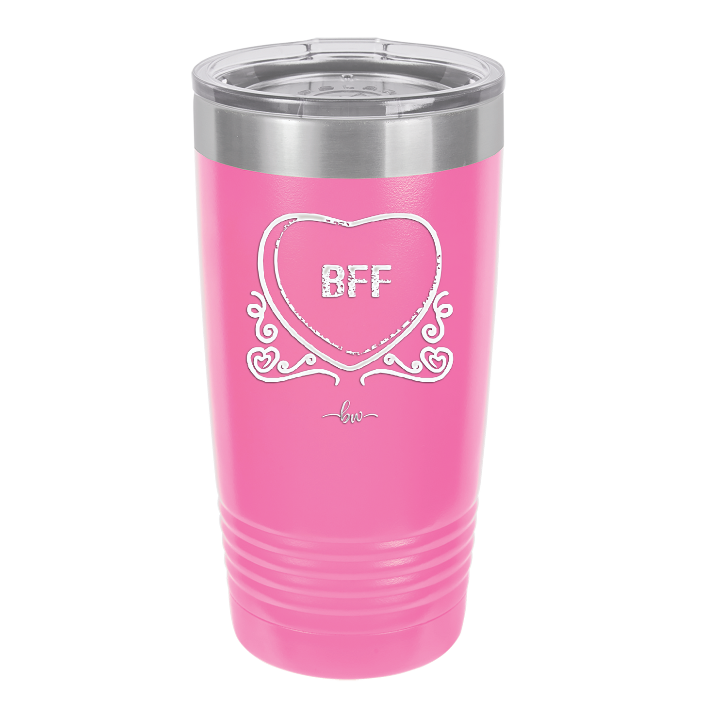 Candy Heart BFF - Laser Engraved Stainless Steel Drinkware - 1770 -