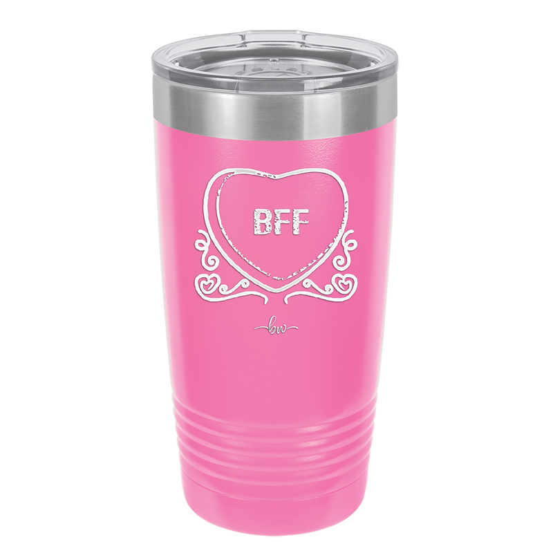 Candy Heart BFF - Laser Engraved Stainless Steel Drinkware - 1770 -