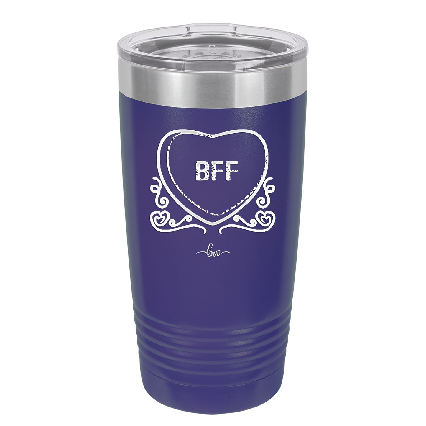 Candy Heart BFF - Laser Engraved Stainless Steel Drinkware - 1770 -