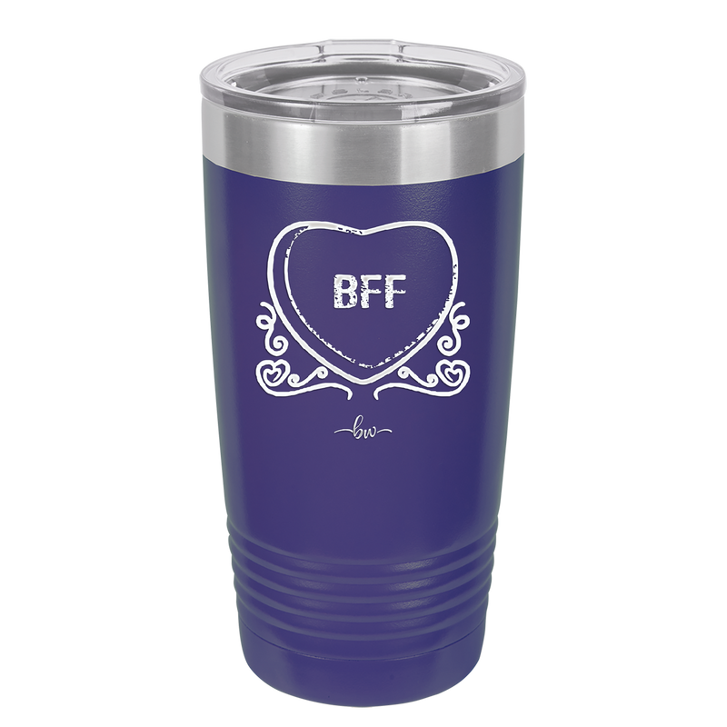 Candy Heart BFF - Laser Engraved Stainless Steel Drinkware - 1770 -