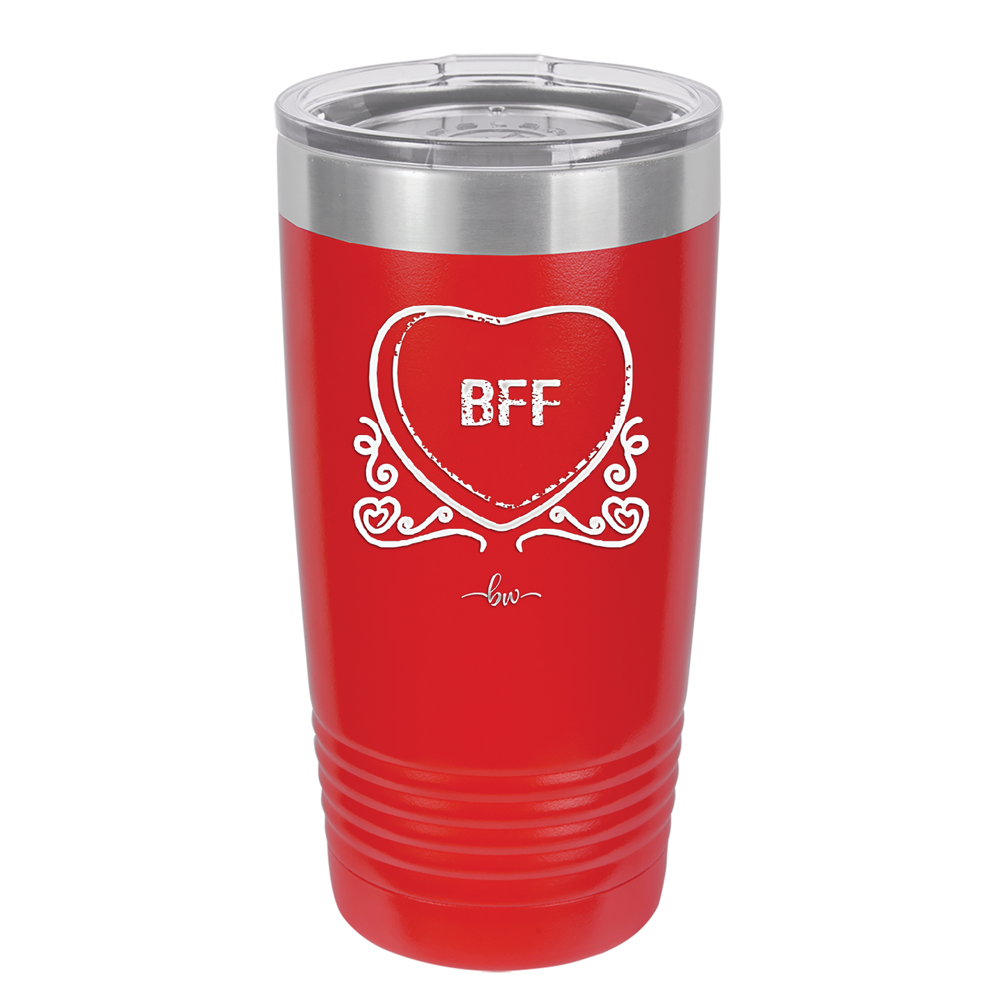 Candy Heart BFF - Laser Engraved Stainless Steel Drinkware - 1770 -