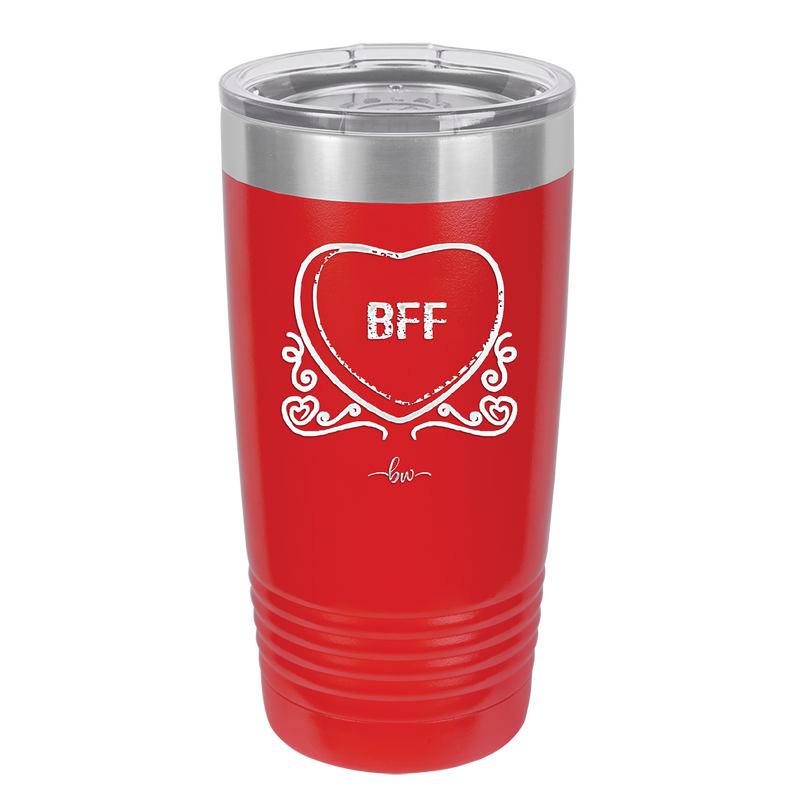 Candy Heart BFF - Laser Engraved Stainless Steel Drinkware - 1770 -