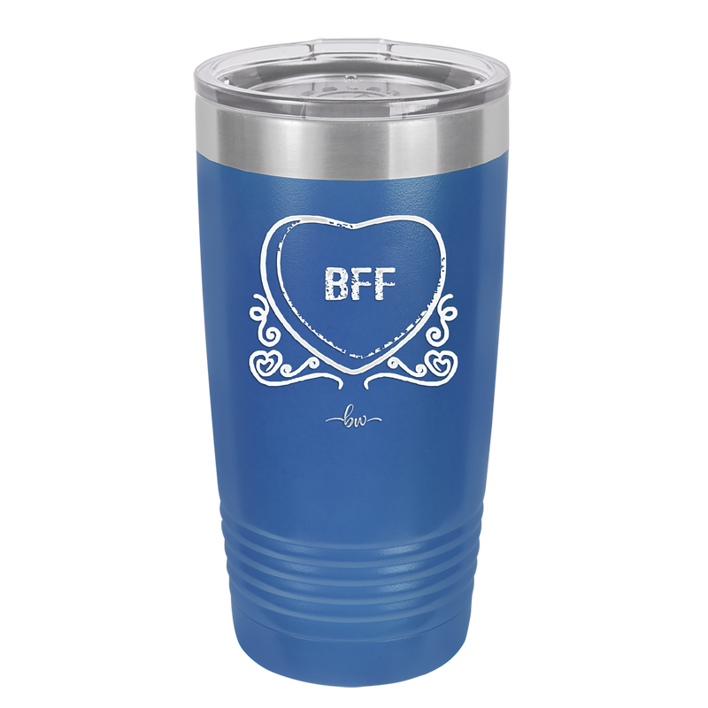 Candy Heart BFF - Laser Engraved Stainless Steel Drinkware - 1770 -