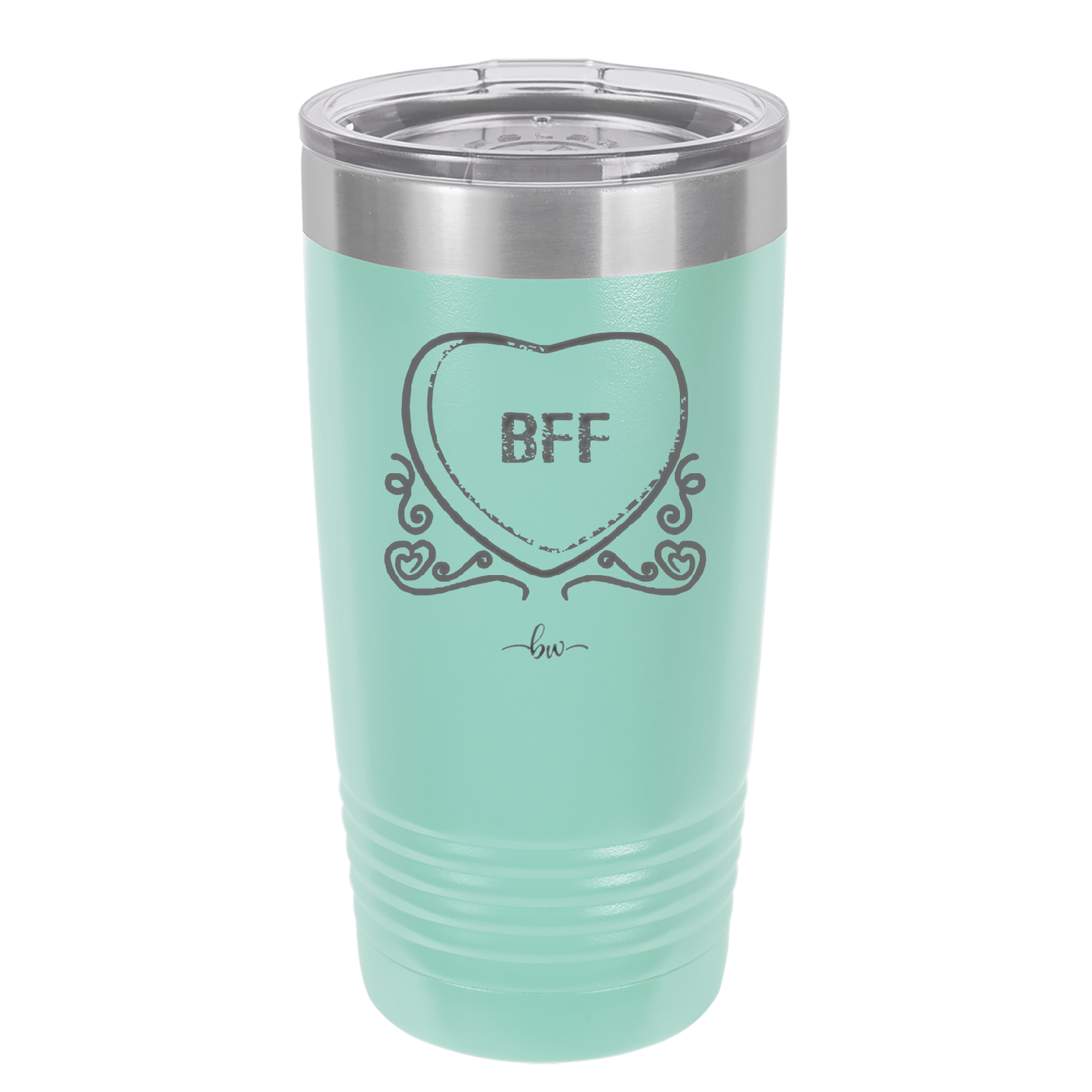 Candy Heart BFF - Laser Engraved Stainless Steel Drinkware - 1770 -