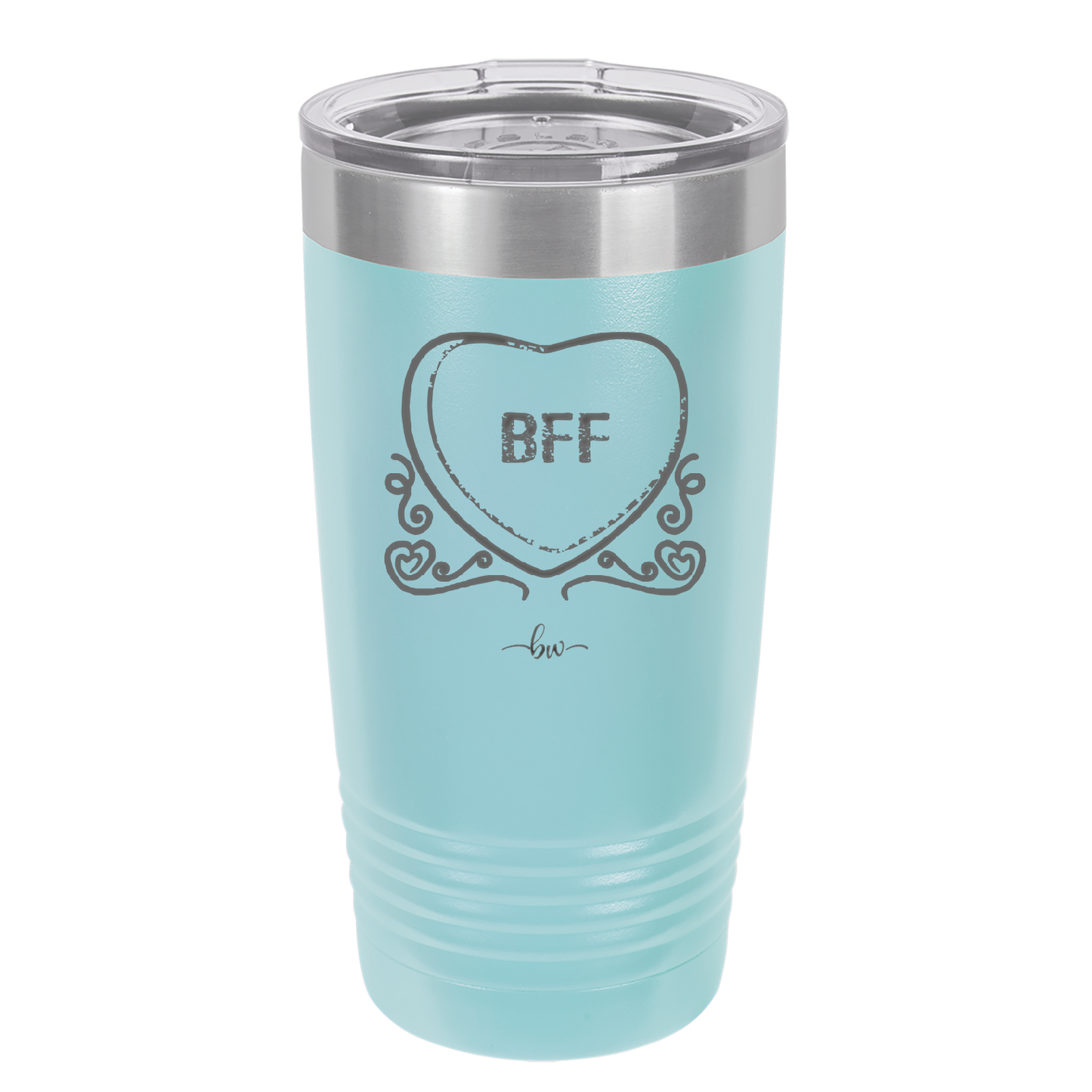 Candy Heart BFF - Laser Engraved Stainless Steel Drinkware - 1770 -