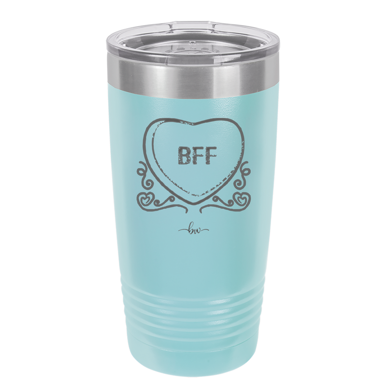 Candy Heart BFF - Laser Engraved Stainless Steel Drinkware - 1770 -