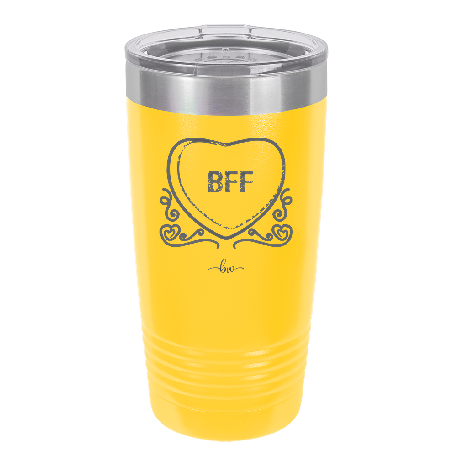 Candy Heart BFF - Laser Engraved Stainless Steel Drinkware - 1770 -