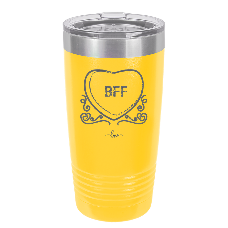 Candy Heart BFF - Laser Engraved Stainless Steel Drinkware - 1770 -