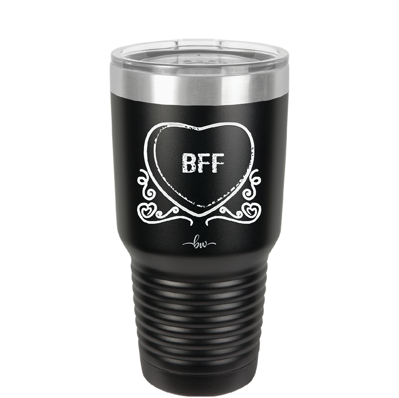 Candy Heart BFF - Laser Engraved Stainless Steel Drinkware - 1770 -