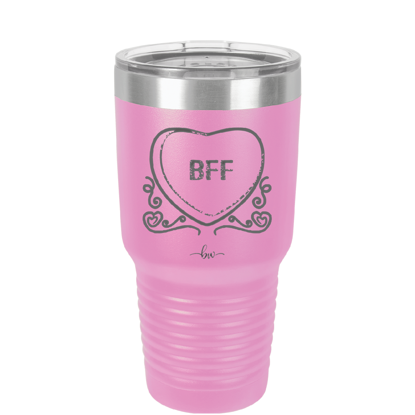 Candy Heart BFF - Laser Engraved Stainless Steel Drinkware - 1770 -