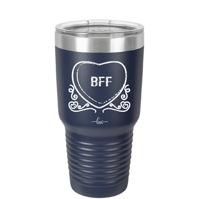 Candy Heart BFF - Laser Engraved Stainless Steel Drinkware - 1770 -