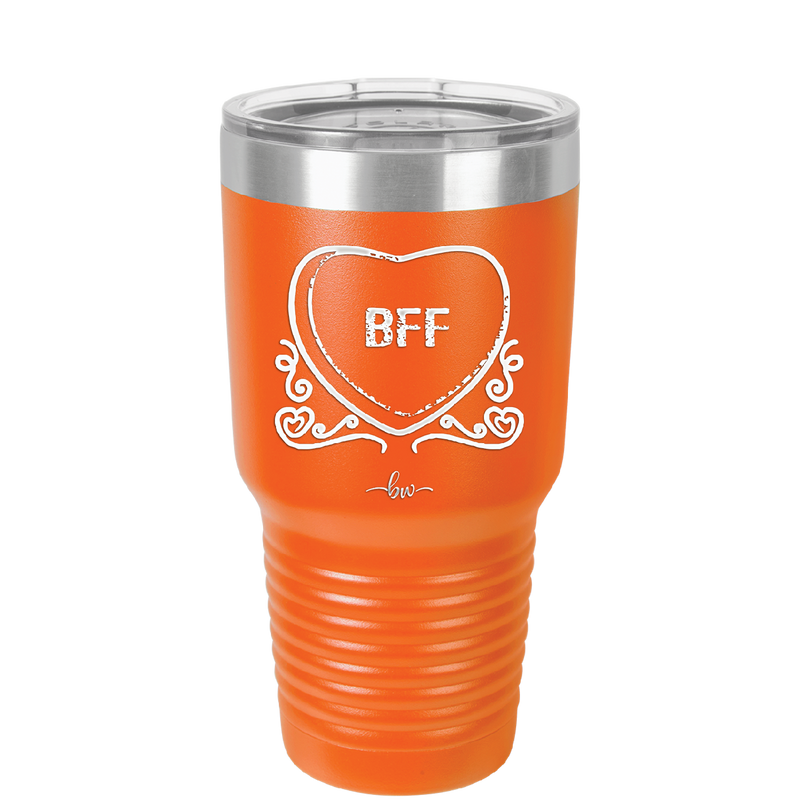 Candy Heart BFF - Laser Engraved Stainless Steel Drinkware - 1770 -