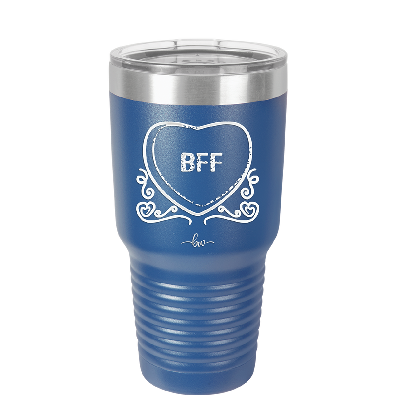 Candy Heart BFF - Laser Engraved Stainless Steel Drinkware - 1770 -