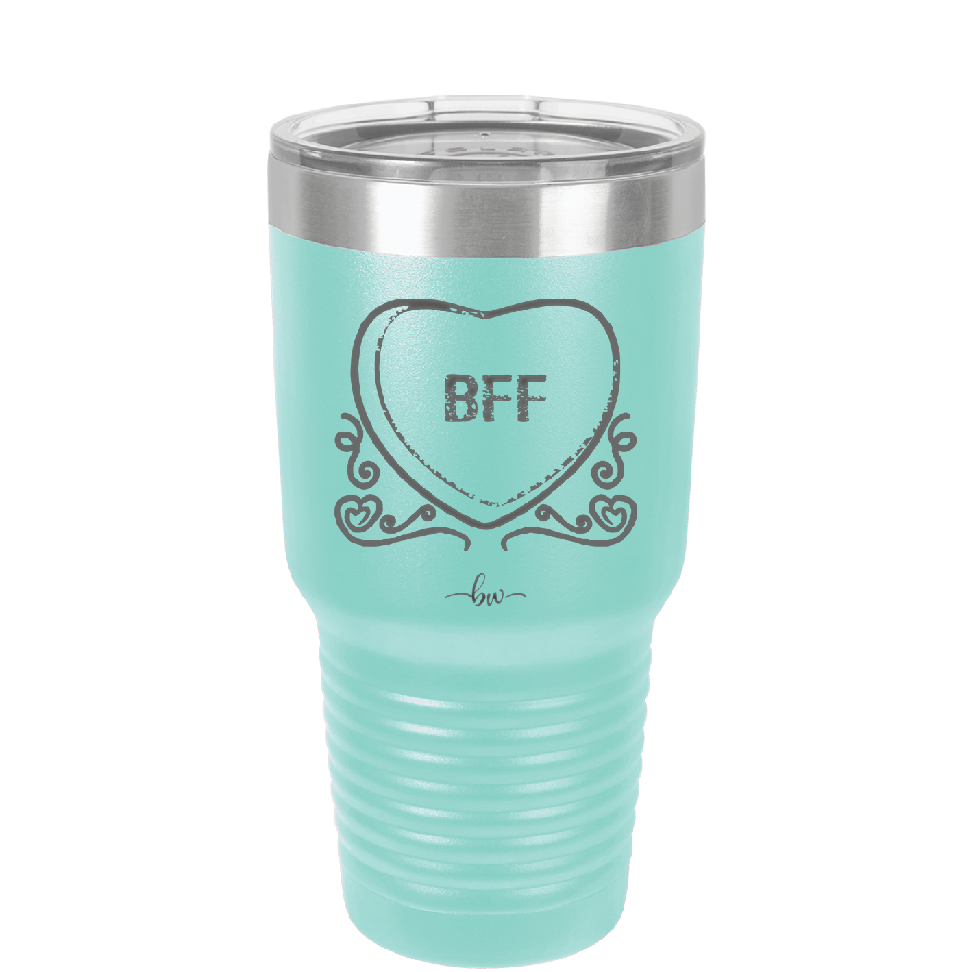 Candy Heart BFF - Laser Engraved Stainless Steel Drinkware - 1770 -