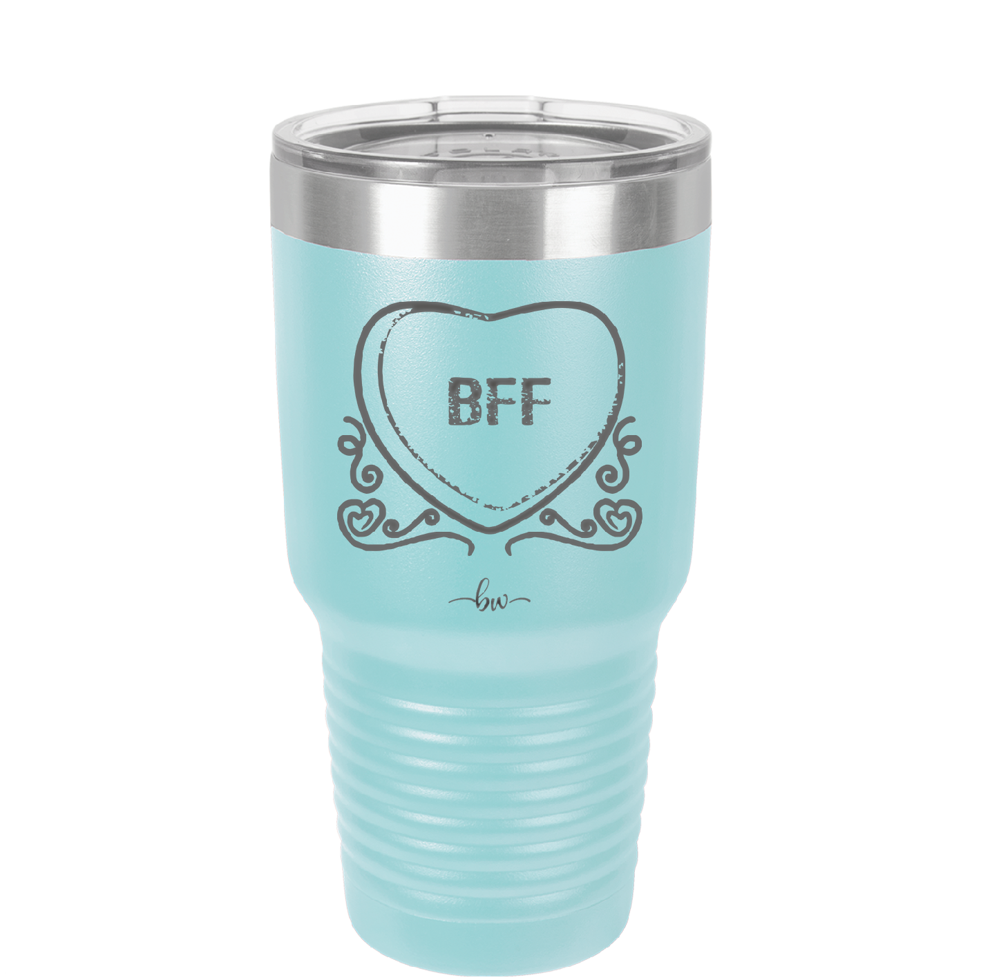 Candy Heart BFF - Laser Engraved Stainless Steel Drinkware - 1770 -