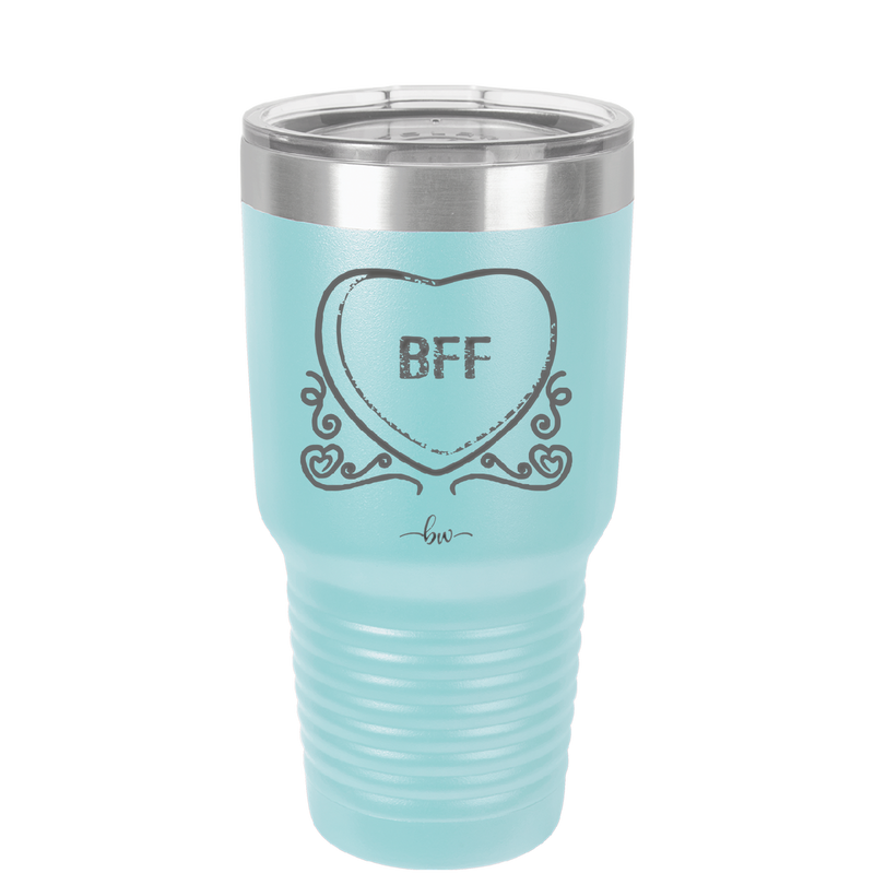 Candy Heart BFF - Laser Engraved Stainless Steel Drinkware - 1770 -