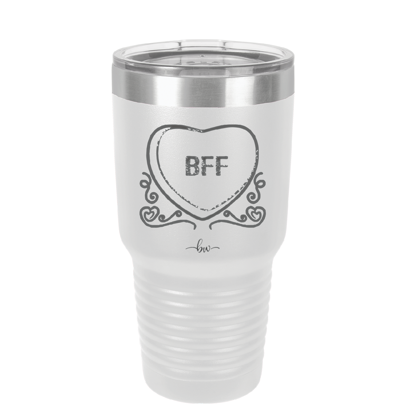 Candy Heart BFF - Laser Engraved Stainless Steel Drinkware - 1770 -