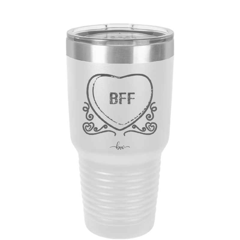 Candy Heart BFF - Laser Engraved Stainless Steel Drinkware - 1770 -