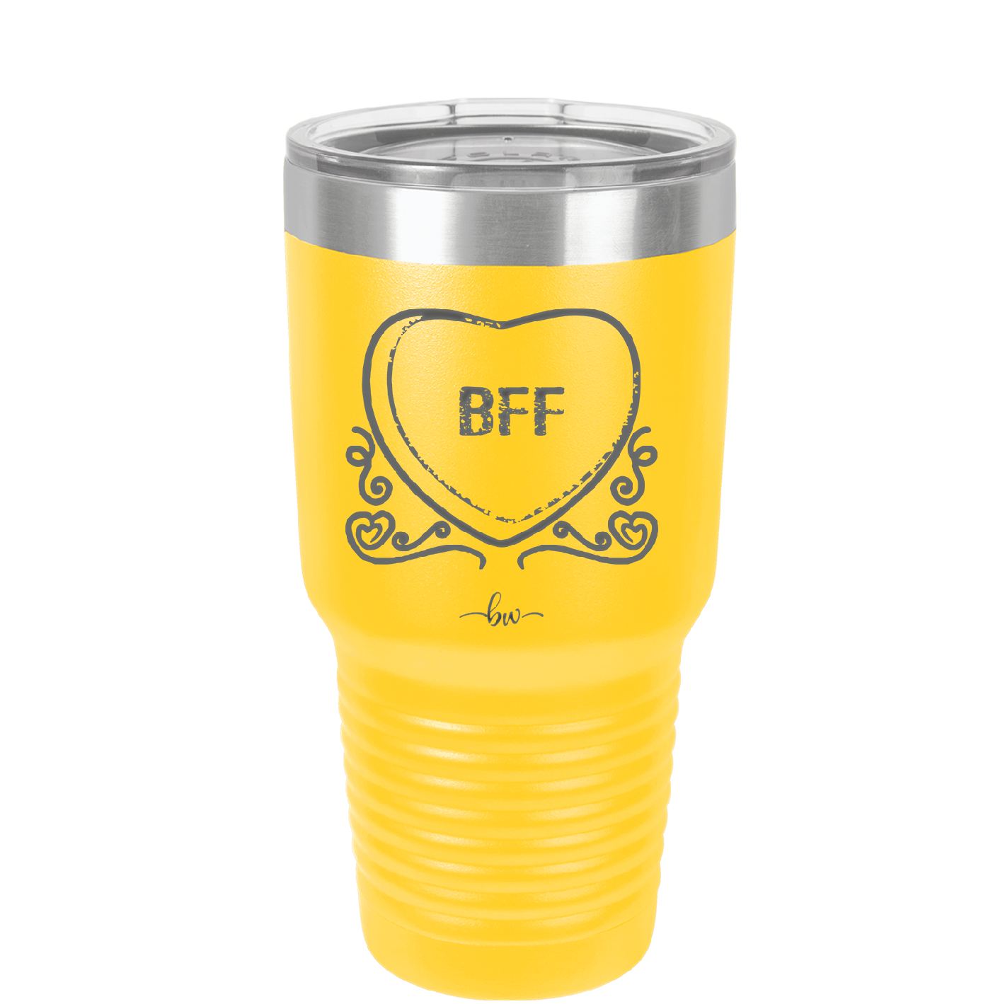 Candy Heart BFF - Laser Engraved Stainless Steel Drinkware - 1770 -