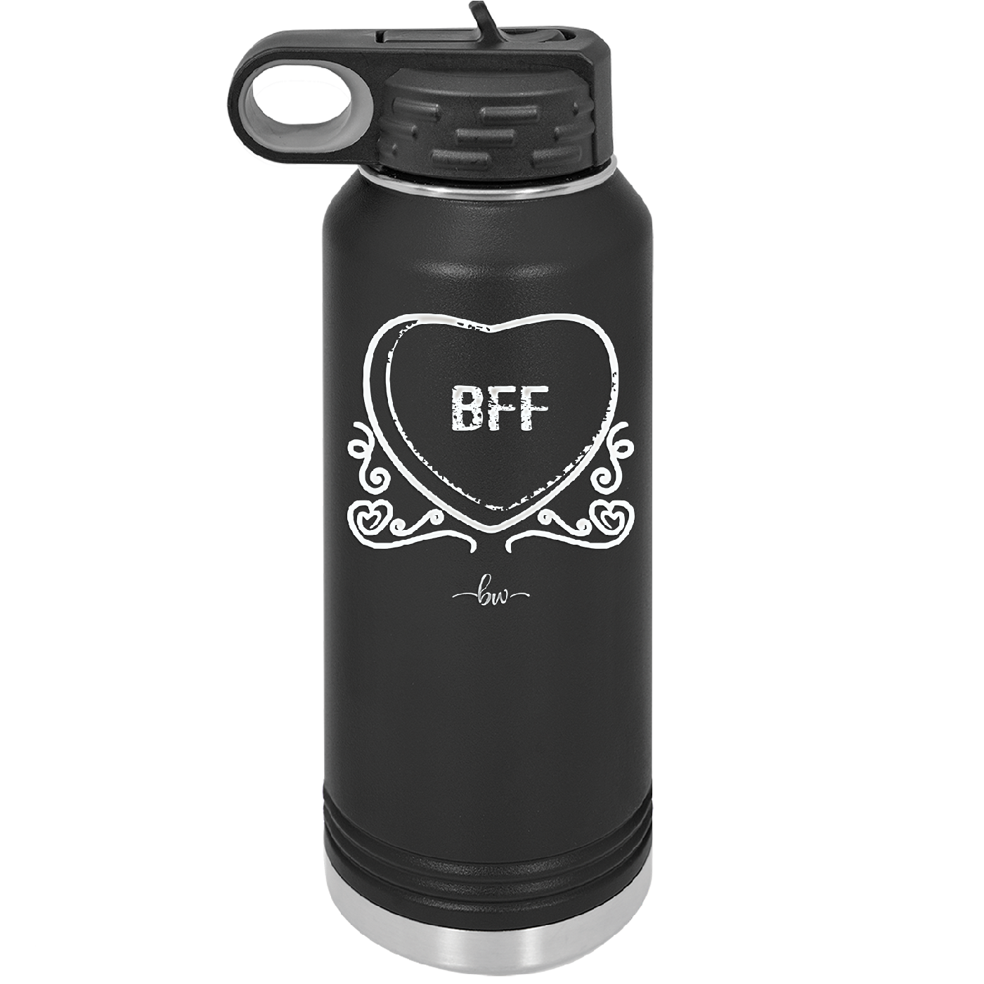 Candy Heart BFF - Laser Engraved Stainless Steel Drinkware - 1770 -