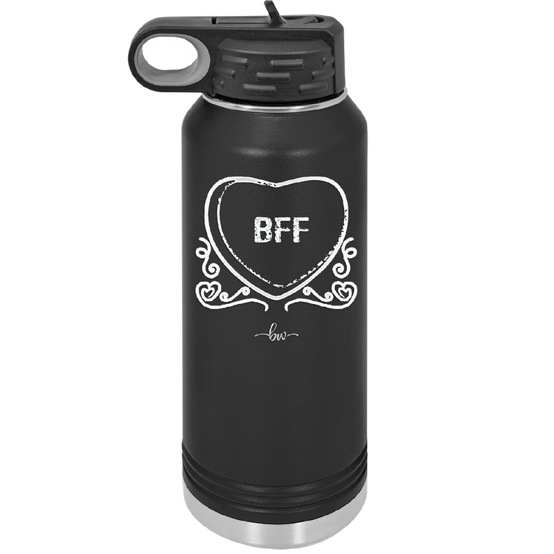 Candy Heart BFF - Laser Engraved Stainless Steel Drinkware - 1770 -