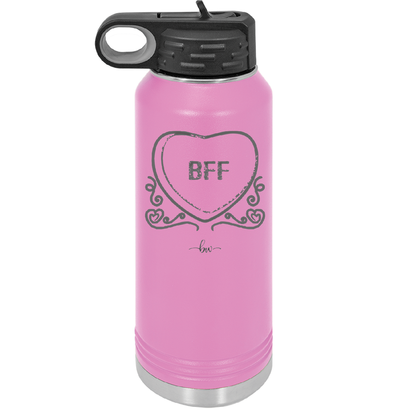 Candy Heart BFF - Laser Engraved Stainless Steel Drinkware - 1770 -