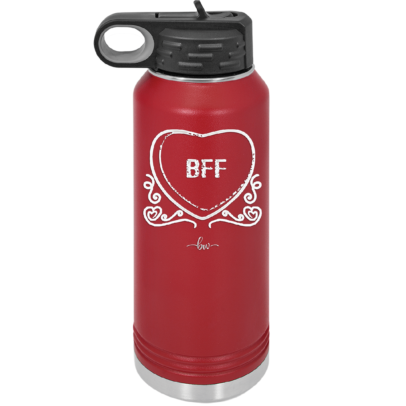 Candy Heart BFF - Laser Engraved Stainless Steel Drinkware - 1770 -