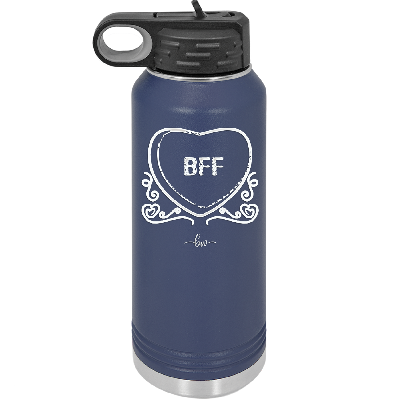 Candy Heart BFF - Laser Engraved Stainless Steel Drinkware - 1770 -