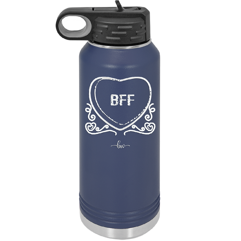 Candy Heart BFF - Laser Engraved Stainless Steel Drinkware - 1770 -