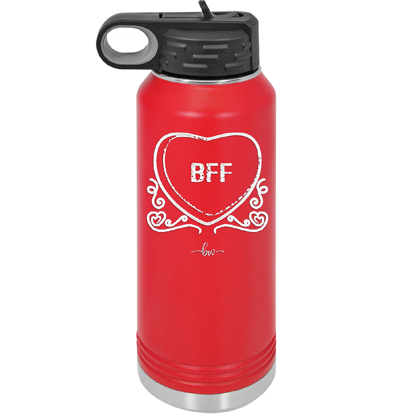 Candy Heart BFF - Laser Engraved Stainless Steel Drinkware - 1770 -