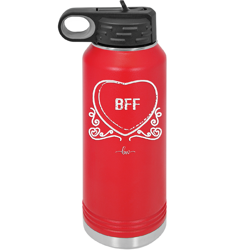 Candy Heart BFF - Laser Engraved Stainless Steel Drinkware - 1770 -