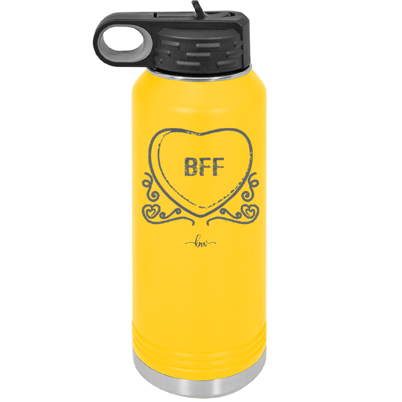 Candy Heart BFF - Laser Engraved Stainless Steel Drinkware - 1770 -