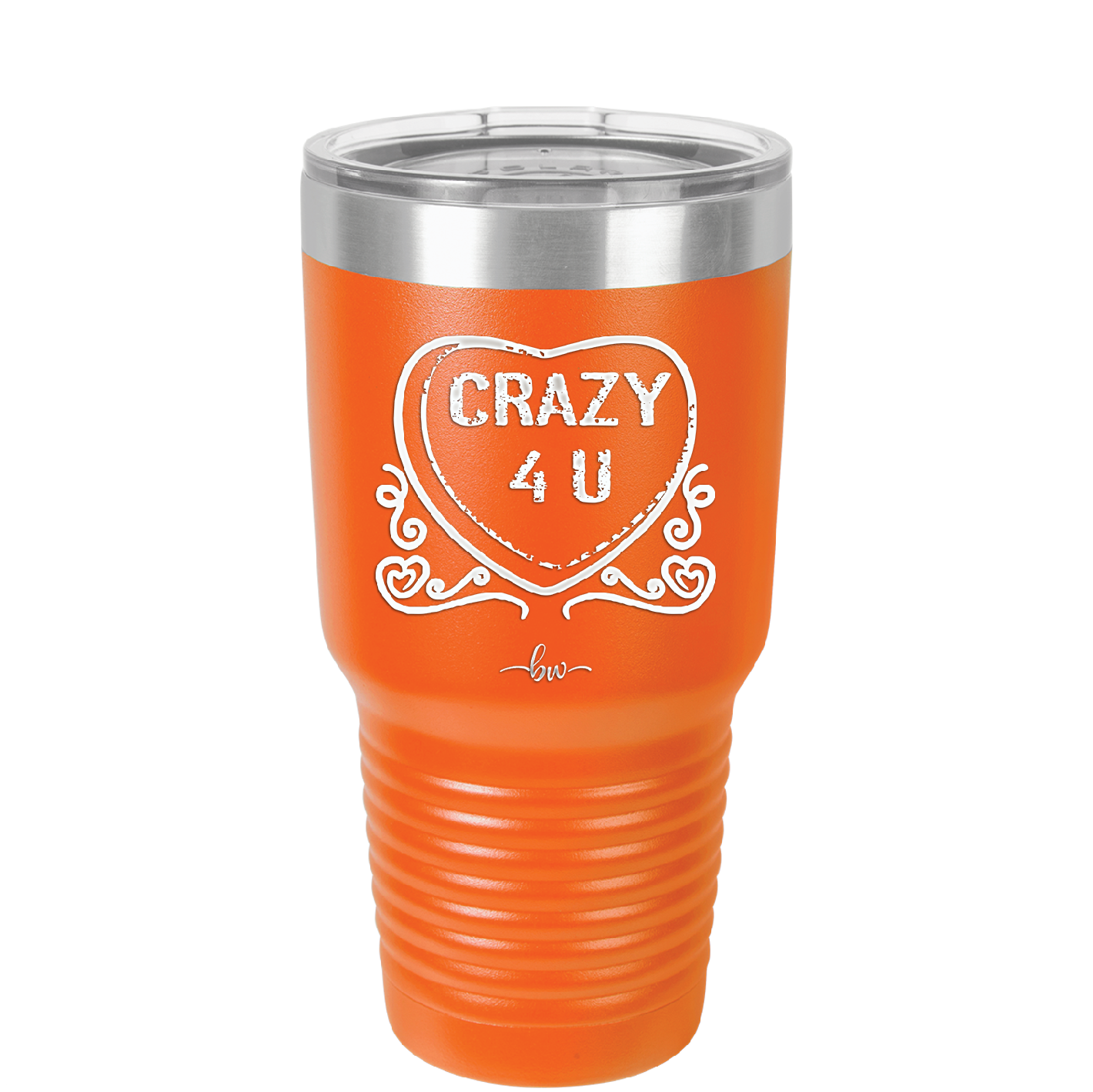 Candy Heart Crazy 4 U - Laser Engraved Stainless Steel Drinkware - 1779 -