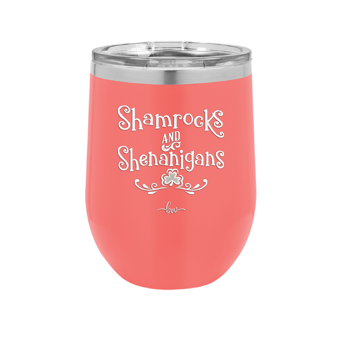 Shamrocks and Shenanigans - Laser Engraved Stainless Steel Drinkware - 1792 -