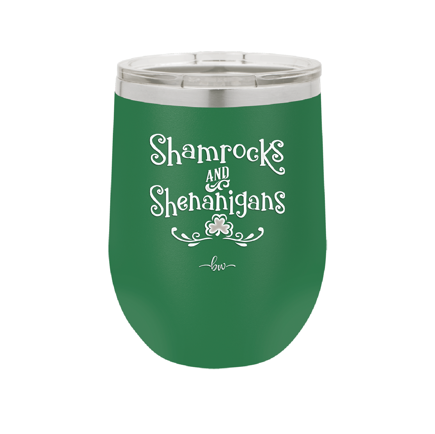 Shamrocks and Shenanigans - Laser Engraved Stainless Steel Drinkware - 1792 -