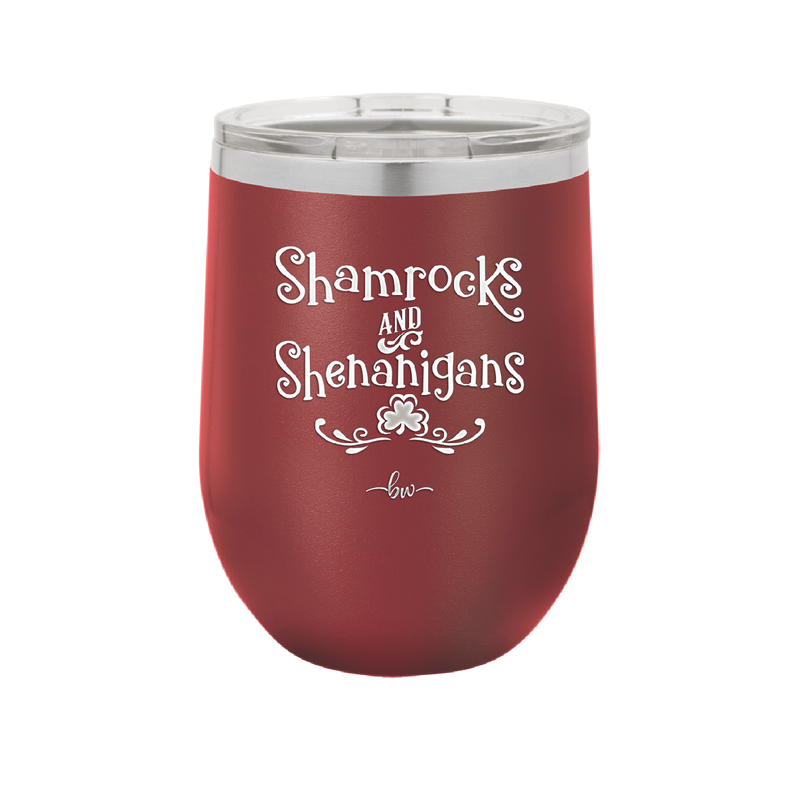 Shamrocks and Shenanigans - Laser Engraved Stainless Steel Drinkware - 1792 -