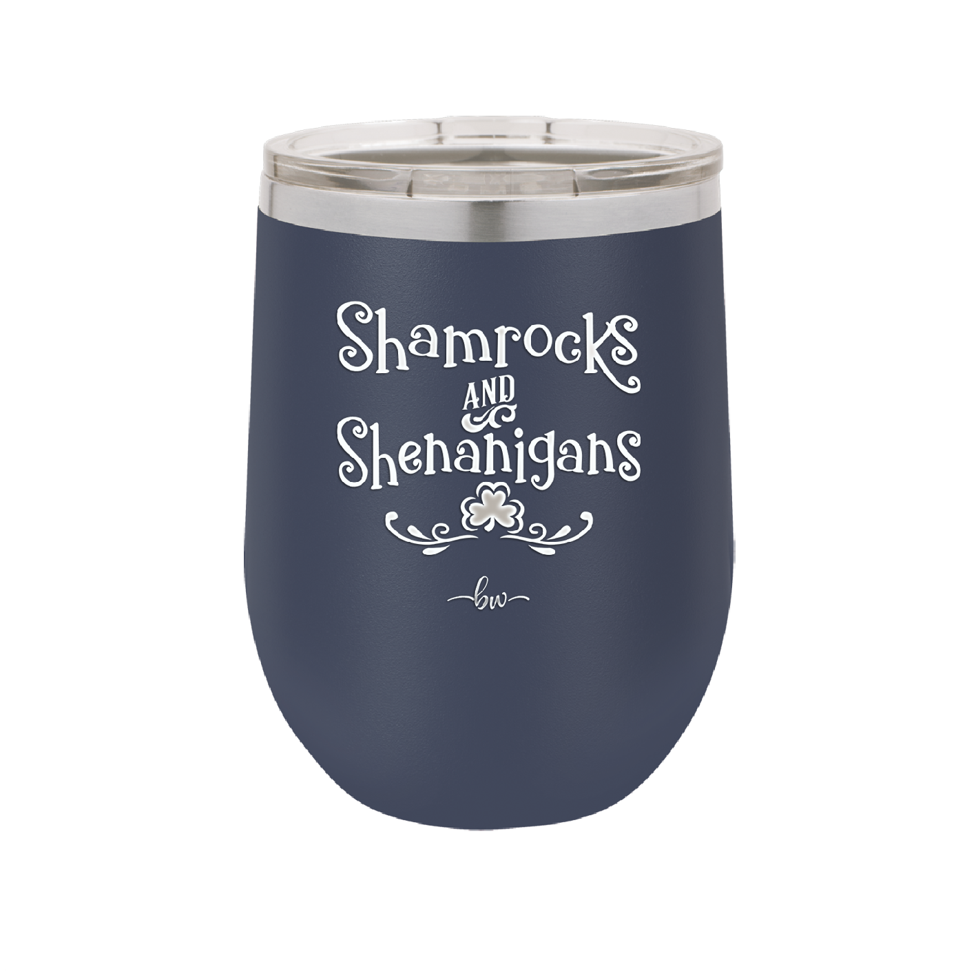 Shamrocks and Shenanigans - Laser Engraved Stainless Steel Drinkware - 1792 -