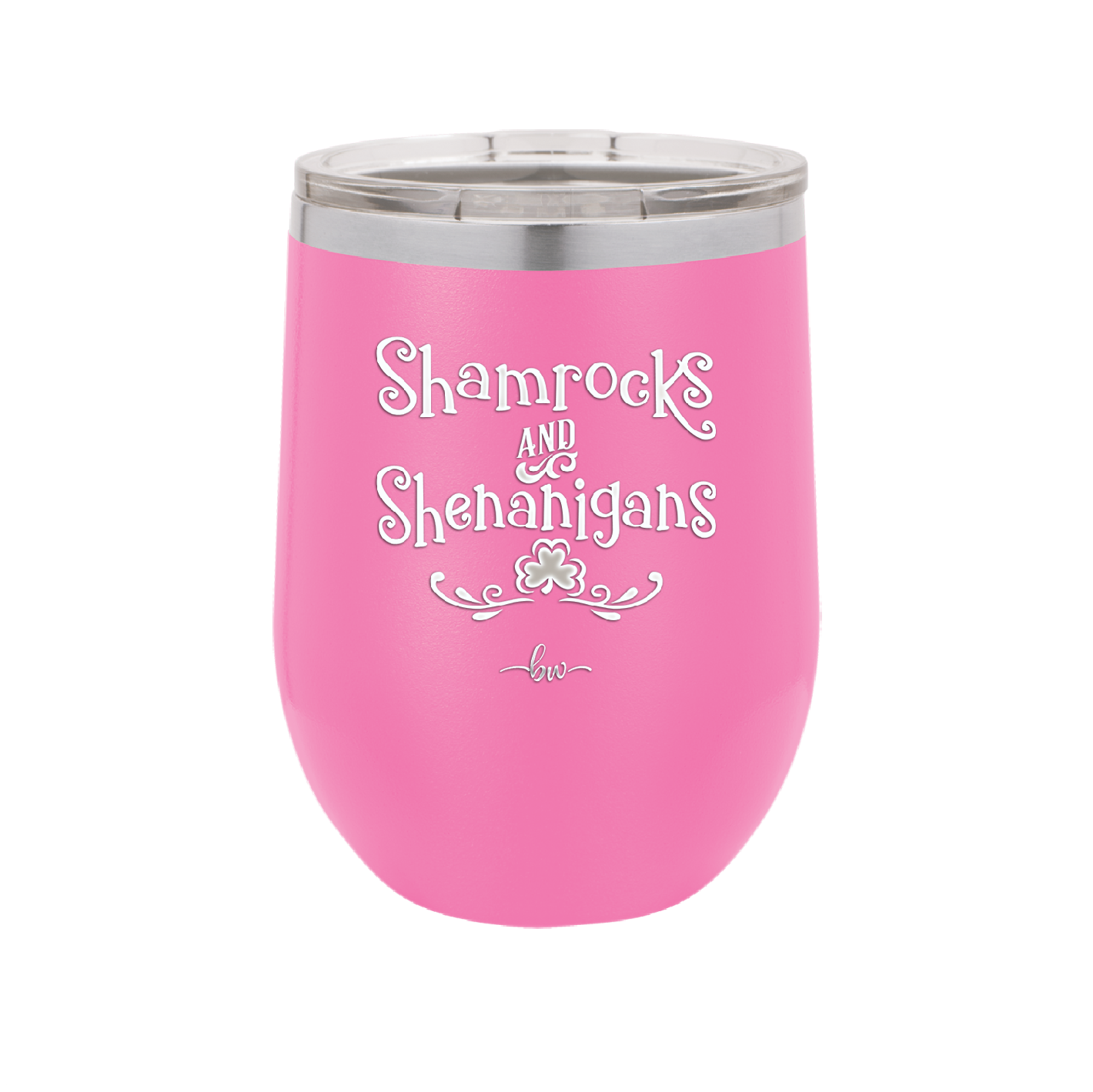 Shamrocks and Shenanigans - Laser Engraved Stainless Steel Drinkware - 1792 -