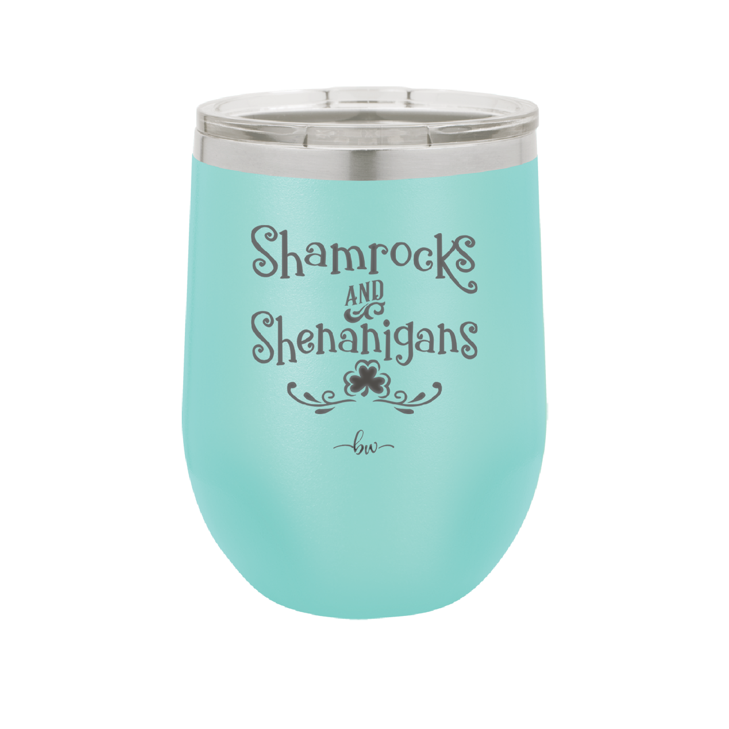 Shamrocks and Shenanigans - Laser Engraved Stainless Steel Drinkware - 1792 -