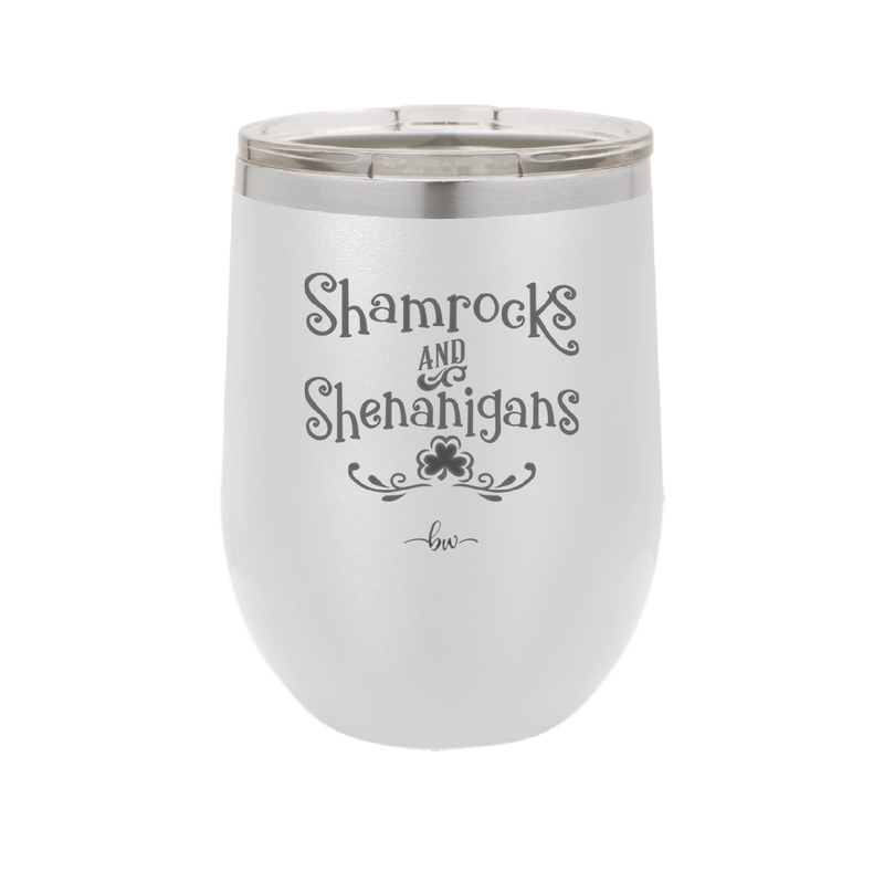 Shamrocks and Shenanigans - Laser Engraved Stainless Steel Drinkware - 1792 -