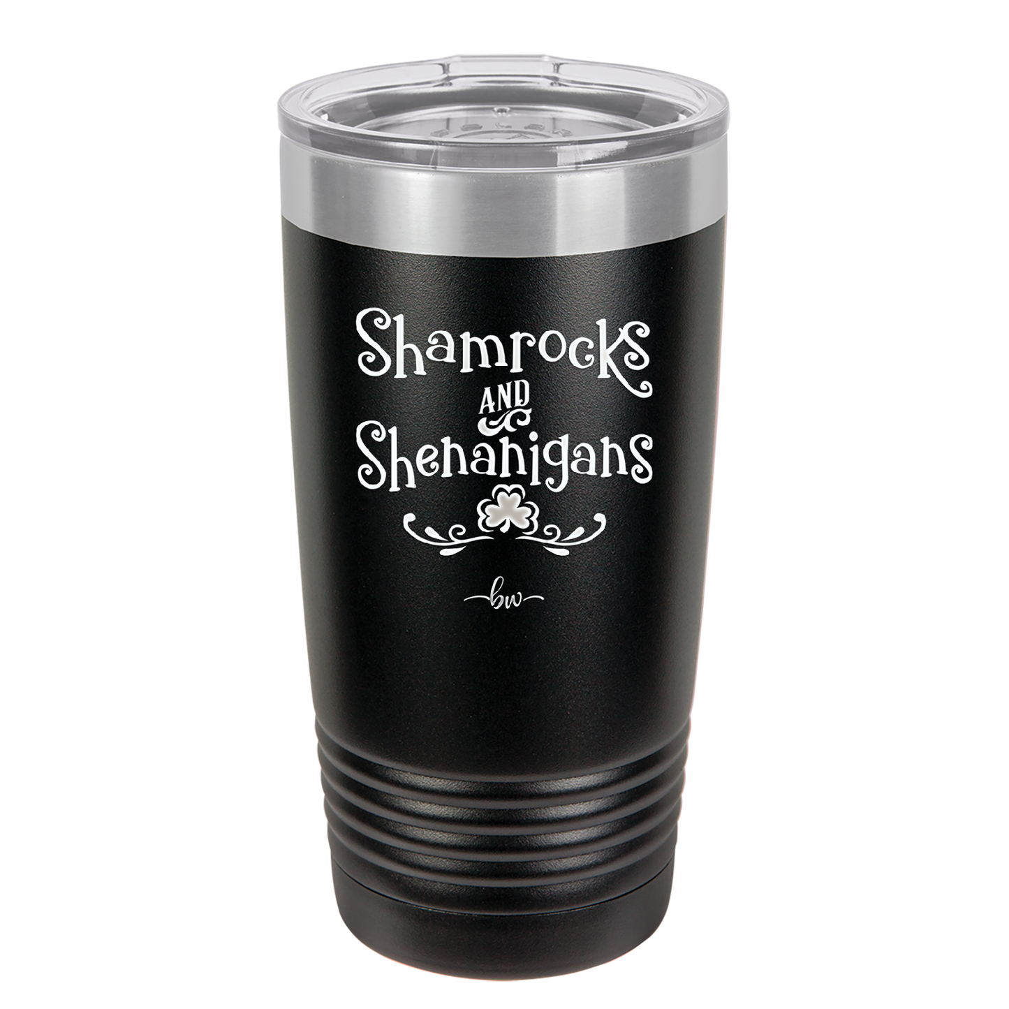 Shamrocks and Shenanigans - Laser Engraved Stainless Steel Drinkware - 1792 -