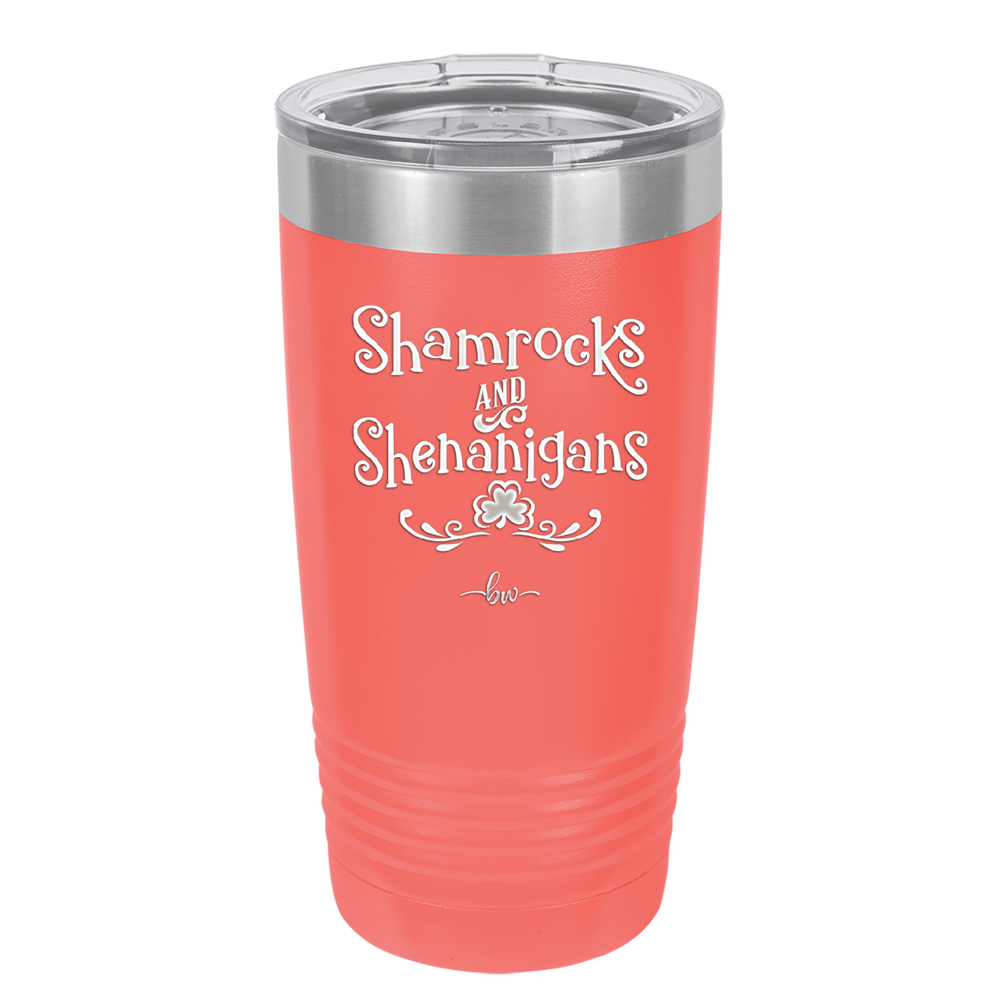 Shamrocks and Shenanigans - Laser Engraved Stainless Steel Drinkware - 1792 -