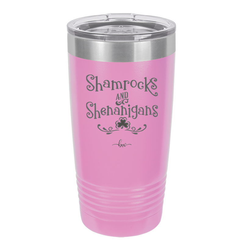 Shamrocks and Shenanigans - Laser Engraved Stainless Steel Drinkware - 1792 -